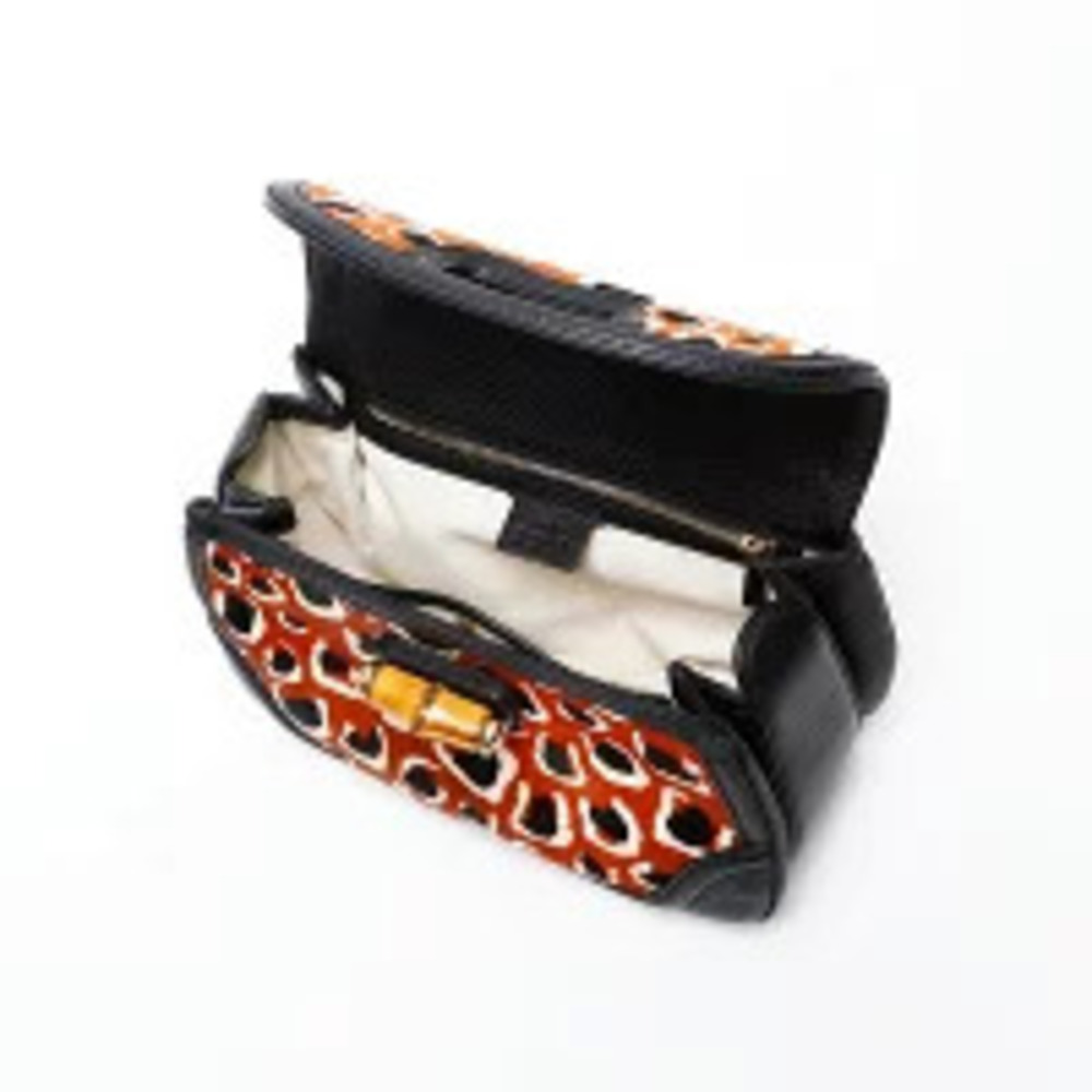 Gucci Bamboo Haircalf Handbag Black - Picture 12 of 13